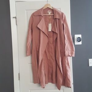Catherine Malandrino 100% Linen Rose Jacket S